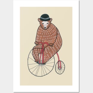 Bear On A Bicycle Posters and Art